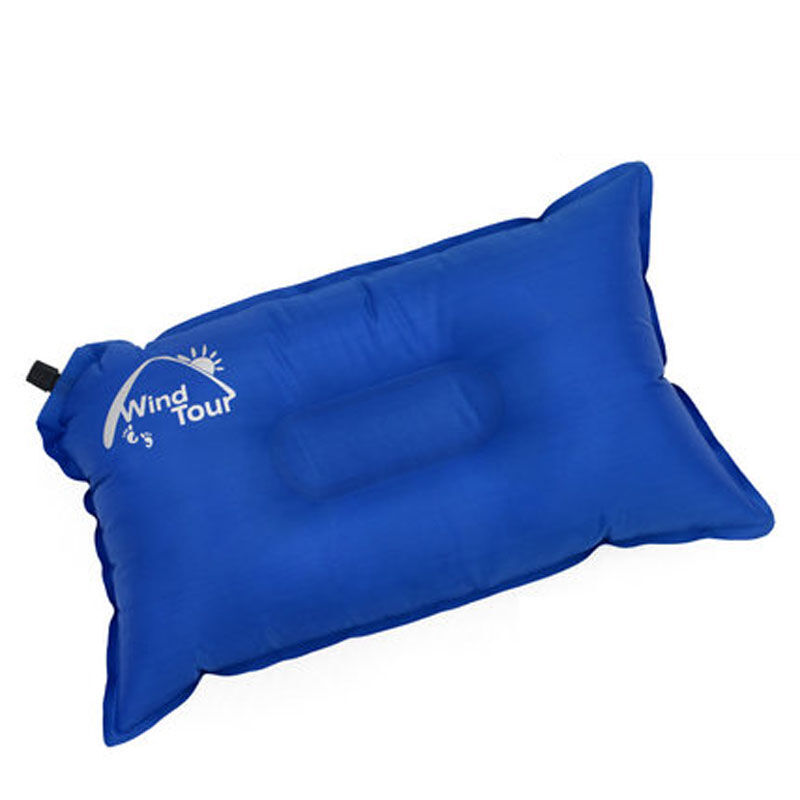 戶外旅行便攜自動充氣枕頭 桔色小憩伴侶，舒適隨行